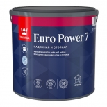 краска акриловая TIKKURILA Euro Power 7 для стен и потолков база С 2,7л бесцветная, арт.700001123 - фото в каталоге Максидом