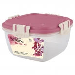 контейнер для продуктов SUGAR&SPICE Barberry 1л квадратный пластик брусничный - фото в каталоге Максидом