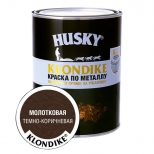 краска алкидная HUSKY-KLONDIKE по ржавчине с молотковым эффектом 0,9л темно-коричневая, арт.25619 - фото в каталоге Максидом