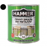 грунт-эмаль по металлу HAMMER 2,7кг черная, арт.ЭК000125870 - фото в каталоге Максидом