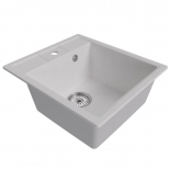 мойка Mixline ML-GM28 КОМФОРТ прямоугольная 450х500х190мм искуственный камень ультра-белая - фото в каталоге Максидом