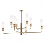 люстра потолочная AMBRELLA High Light E14х8 40Вт латунь/белый матовый - фото в каталоге Максидом