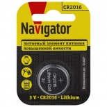 батарейка NAVIGATOR CR2016 блистер 1шт - фото в каталоге Максидом