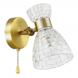 бра LUMION Jackie E14 40Вт стекло металл античная бронза бра LUMION Jackie E14 40Вт стекло металл античная бронза - фото в каталоге Максидом