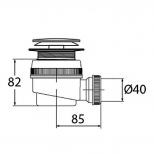 сифон для душевого поддона VIRPLAST клик-клак слив 40мм - фото в каталоге Максидом