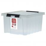 ящик ROXBOX 36л 50х39х25см с клипсами, крышкой прозрачный ящик ROXBOX 36л 50х39х25см с клипсами, крышкой прозрачный - фото в каталоге Максидом