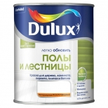 краска в/д DULUX Полы и Лестницы база BC 0,75л бесцветная арт.5327426 - фото в каталоге Максидом