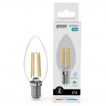 лампа филаментная GAUSS Filament Elementary 10Вт Е14 LED 670Лм 4100К свеча - фото в каталоге Максидом