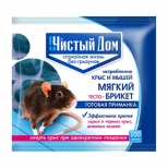средство от крыс и мышей Чистый дом тесто-брикет 100 г - фото в каталоге Максидом