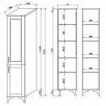 шкаф-пенал напольный SANFLOR Глория R 32см белый шкаф-пенал напольный SANFLOR Глория R 32см белый - фото в каталоге Максидом