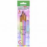 набор кистей BRAUBERG Kids 5шт круглые N1 N2 N3 N4 N5 пони - фото в каталоге Максидом
