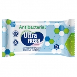 салфетки влажные ULTRAFRESH Antibacterial 15шт - фото в каталоге Максидом