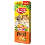 лакомство для грызунов HAPPY JUNGLE палочки мед, фрукты 3шт - фото в каталоге Максидом