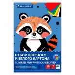 набор цветного картона и бумаги BRAUBERG А4  белый 4 л цветной 6 л немелованный - фото в каталоге Максидом