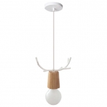 светильник подвесной LAMPLANDIA Antler white 1х40Вт Е27 металл белый - фото в каталоге Максидом