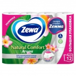 бумага туалетная ZEWA Natural Comfort Aroma 12шт в уп. 3-слойные 132 листа парфюмированная - фото в каталоге Максидом