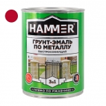 грунт-эмаль по металлу HAMMER 0,9кг красная, арт.ЭК000116571 - фото в каталоге Максидом