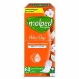 прокладки MOLPED Pantyliner Active Days Мягкость Хлопка 60шт - фото в каталоге Максидом