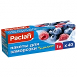 пакеты для заморозки PACLAN 1л 18х28см 24,5мкм 40шт с клипсами - фото в каталоге Максидом