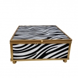шкатулка TODELIA Zebra 13,3х13,3х6см стекло - фото в каталоге Максидом