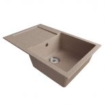 мойка Mixline ML-GM31 КОМФОРТ прямоугольная с крылом 770х500х190мм искуственный камень песочная - фото в каталоге Максидом