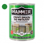 грунт-эмаль по металлу HAMMER 0,9кг зеленая, арт.ЭК000116561 - фото в каталоге Максидом