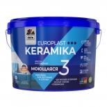 краска в/д DUFA Premium EuroPlast Keramika 3 база 1 для стен и потолков 2,5л белая, арт.МП00-006959 - фото в каталоге Максидом