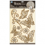 наклейка ROOMDECOR Бабочки ажурные 30х42см, арт.POA 5801 наклейка ROOMDECOR Бабочки ажурные 30х42см, арт.POA 5801 - фото в каталоге Максидом