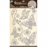 наклейка ROOMDECOR Бабочки ажурные 30х42см, арт.POA 5802 наклейка ROOMDECOR Бабочки ажурные 30х42см, арт.POA 5802 - фото в каталоге Максидом