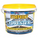 краска акрилатная фасадная SYMPHONY Forester база С шелковисто матовая 2,7л бесцветная, арт.1100273 - фото в каталоге Максидом