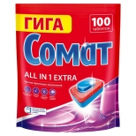таблетки для ПММ СОМАТ All in 1 Экстра 100шт - фото в каталоге Максидом