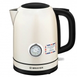 чайник BRAYER BR1005YE 2200Вт 1,7л металл кремов. чайник BRAYER BR1005YE 2200Вт 1,7л металл кремов. - фото в каталоге Максидом