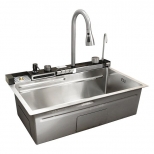 мойка настольного монтажа многофункцинальная MIXLINE PRO 750х460х220мм сатин нержавеющая сталь - фото в каталоге Максидом