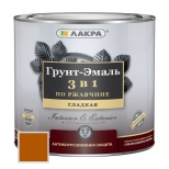 грунт-эмаль по ржавчине 3 в 1 Лакра, красно-коричневая, 1,7 кг - фото в каталоге Максидом