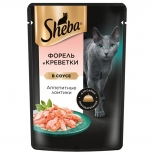 корм для кошек SHEBA форель и креветки 75г корм для кошек SHEBA форель и креветки 75г - фото в каталоге Максидом