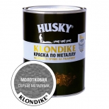 краска алкидная HUSKY-KLONDIKE по ржавчине с молотковым эффектом 0,9л серый металлик, арт.26194 - фото в каталоге Максидом