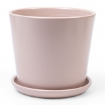 горшок керамический с поддоном Колор гейм 2,6л d18 h16см  капучино горшок керамический с поддоном Колор гейм 2,6л d18 h16см  капучино - фото в каталоге Максидом