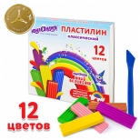 пластилин ЮНЛАНДИЯ Юный волшебник 12цв 240г со стеком - фото в каталоге Максидом