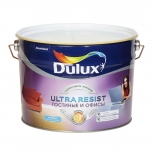 Краска для стен и потолков гостиных и офисов Dulux Ultra Resist, база под колеровку, 9 л - фото в каталоге Максидом