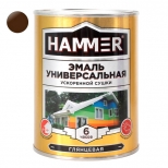 эмаль алкидная HAMMER ускоренной сушки 0,9кг шоколадная, арт.ЭК000135038 - фото в каталоге Максидом