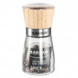 мельница для специй ATTRIBUTE Spice Wood 13,5см дерево, стекло - фото в каталоге Максидом