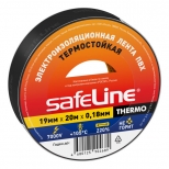 изолента SAFELINE THERMO 19ммХ20м термостойкая до +105°C черный - фото в каталоге Максидом