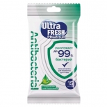 салфетки влажные ULTRAFRESH Premium Antibacterial 15шт - фото в каталоге Максидом