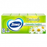 платки носовые ZEWA Deluxe Camomile 3-слойные 10шт 10уп. - фото в каталоге Максидом