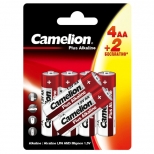 батарейка CAMELION Plus Alkaline LR6 4+2 АА 1.5В - фото в каталоге Максидом