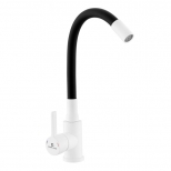смеситель для кухни GOTA ROCIO Black&White силиконовый нержавейка бело-черный - фото в каталоге Максидом