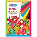 картон цветной ARTSPACE 10л А4 10цв лакированный в папке картон цветной ARTSPACE 10л А4 10цв лакированный в папке - фото в каталоге Максидом