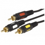 кабель 3RCA-3RCA REXANT 17-0212 1,5м черный - фото в каталоге Максидом