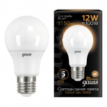 лампа GAUSS 12Вт E27 LED 1150Лм 3000K A60 груша - фото в каталоге Максидом