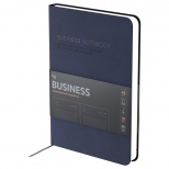 ежедневник недатированный BG Business Navy Blue 136л А5 70 г/кв.м мягкий переплет кожзам темно-синий - фото в каталоге Максидом